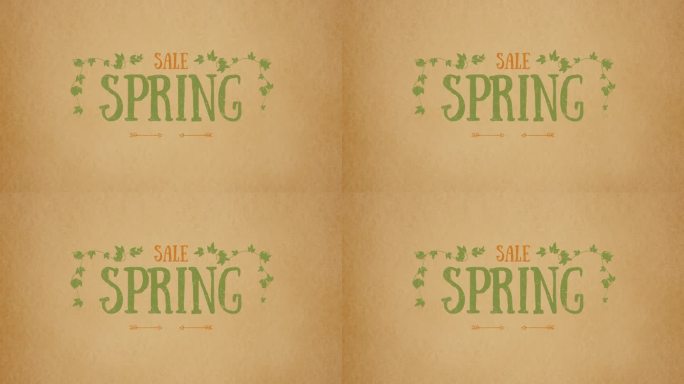 春天进入储蓄活力盎然的绿色春天促销公告装饰纸