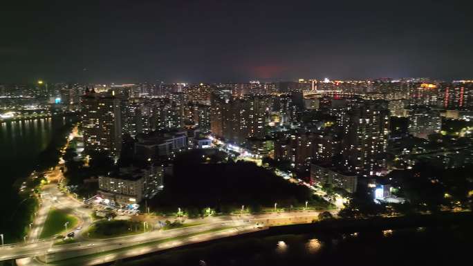 惠州合生大桥夜景航拍