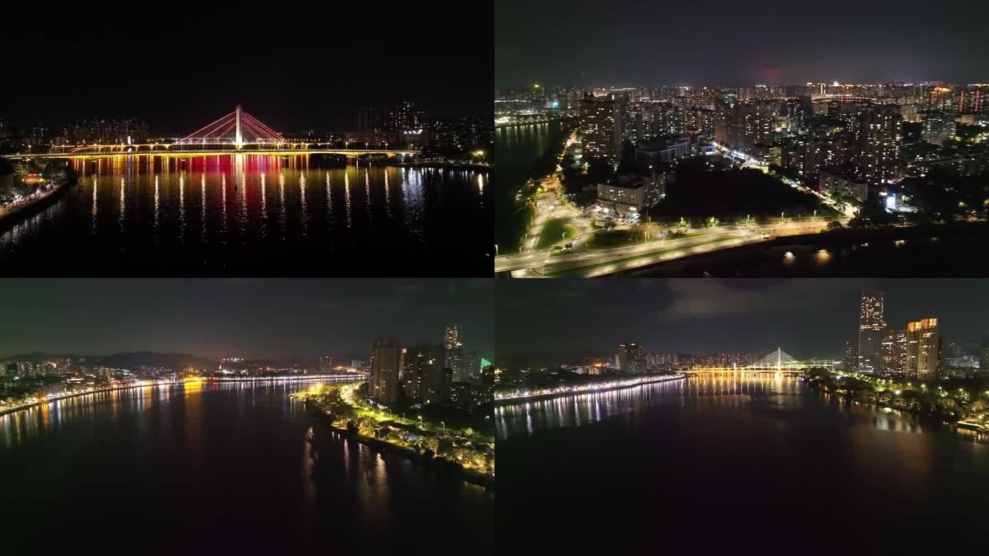 惠州合生大桥夜景航拍