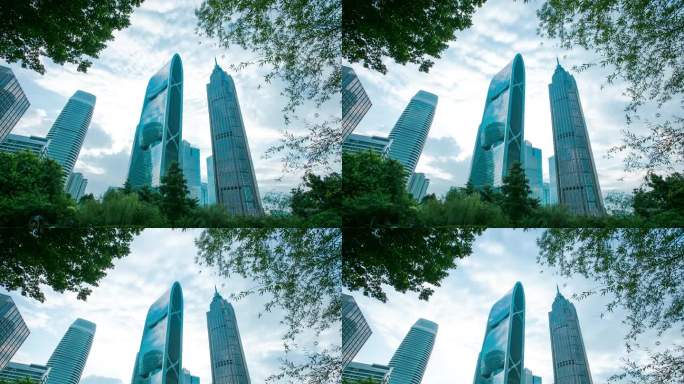 广州珠江新城甲级写字楼延时摄影4K