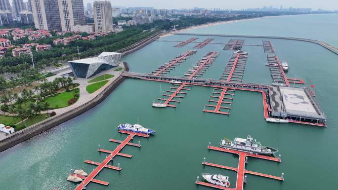 海南海口帆船港大海旅游西海岸