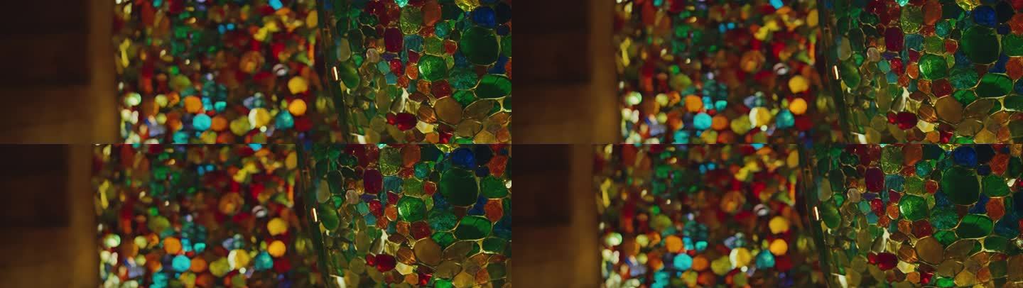 8K宽屏琉璃水晶教堂彩色玻璃琉璃背景14