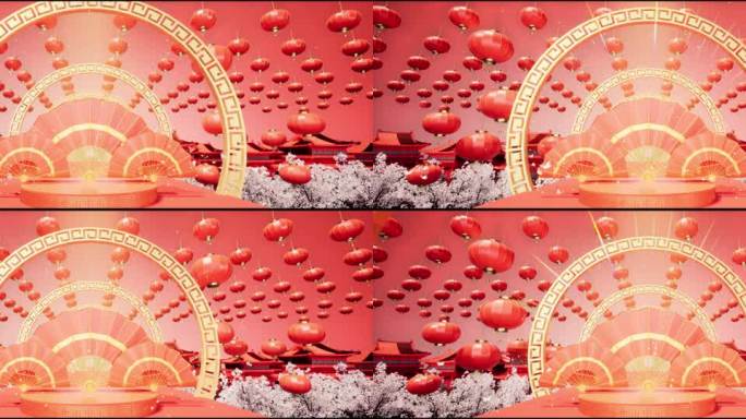 【4K】宽屏春节led大屏展台2