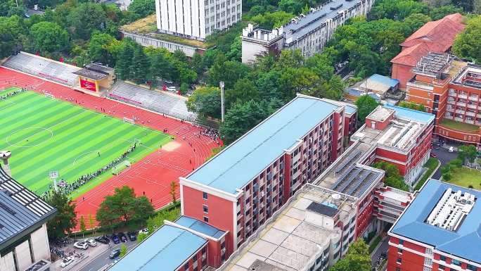 湖南大学学校校园风景航拍长沙岳麓区城市地