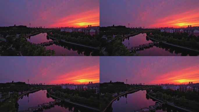 莱芜 夕阳 莱芜黄昏 莱芜夜景