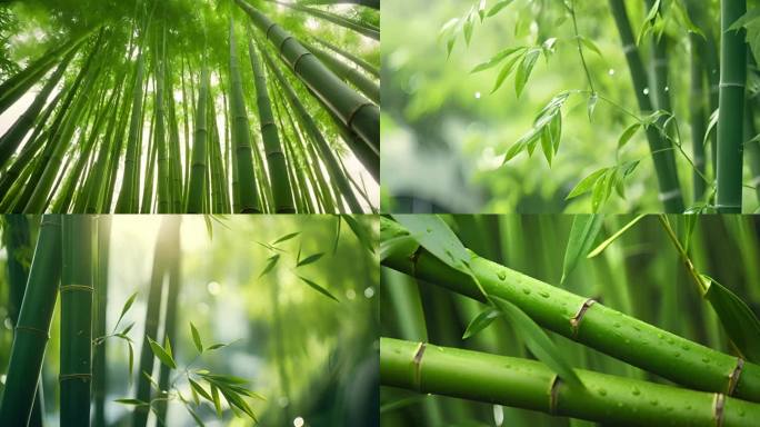绿色竹子竹林合辑