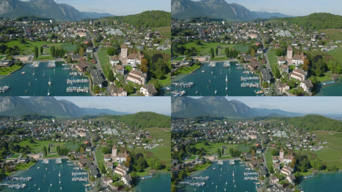 4K航拍瑞士小镇