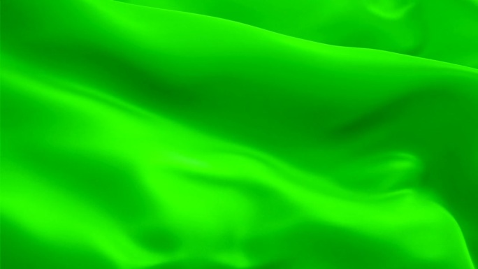 霓虹绿色背景旗帜视频在风中飘扬。现实的石灰背景。霓虹绿旗循环1080p全高清1920X1080镜头。