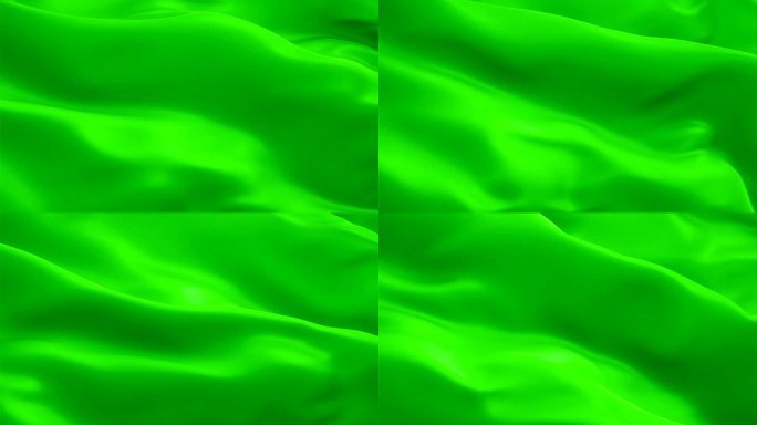 霓虹绿色背景旗帜视频在风中飘扬。现实的石灰背景。霓虹绿旗循环1080p全高清1920X1080镜头。