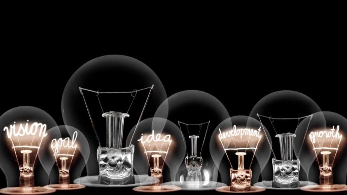 创新理念的灯泡。