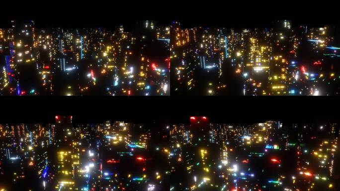 4k城市夜景 透明通道