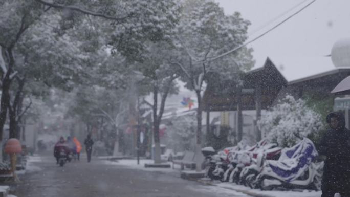 4K50FPS扬州皮市街雪景