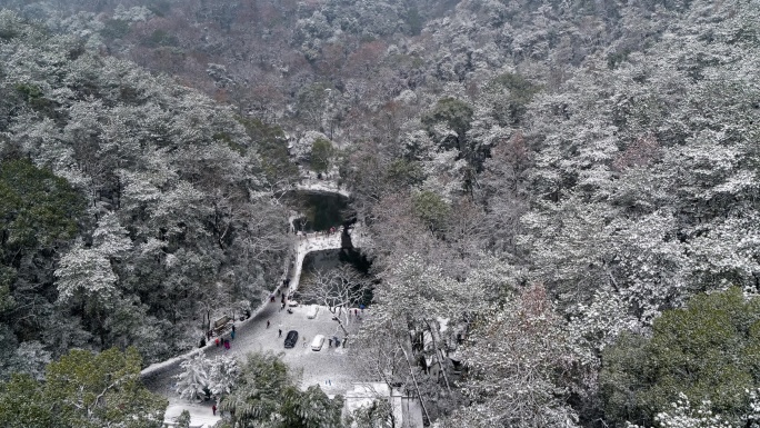 长沙岳麓山爱晚亭冬季通天雪景【精品】