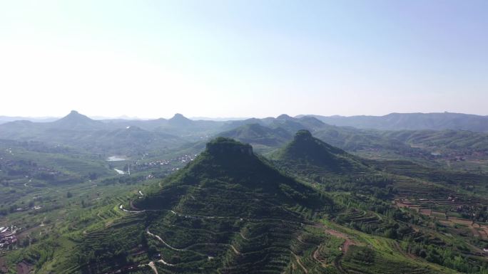 岱崮地貌 岱崮红叶 航拍岱崮地貌