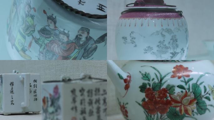中国风瓷茶壶
