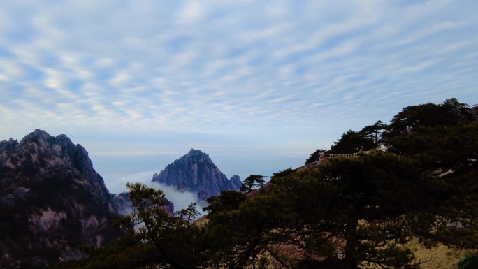 黄山风景区壮观云海延时唯美风景视频素材9