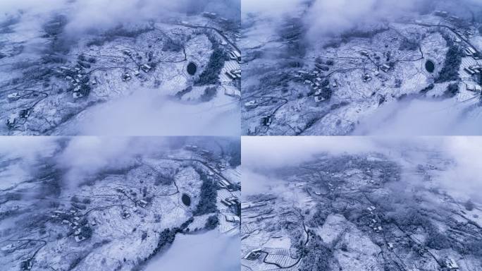 4k 成都龙泉山雪景