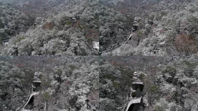 长沙岳麓山爱晚亭冬季通天雪景【精品】