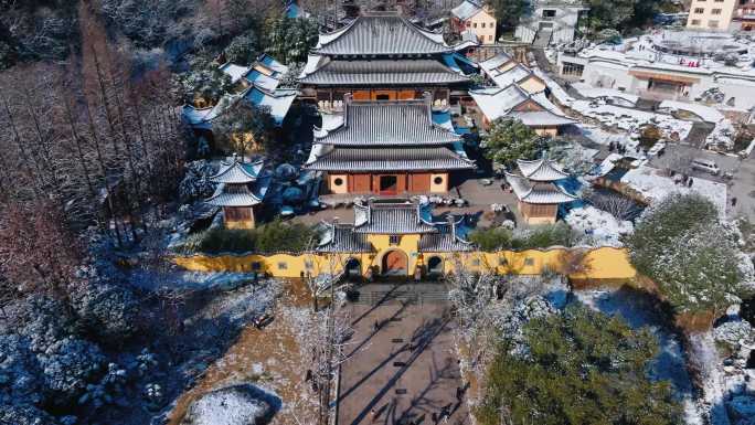 雪后温州景山护国寺