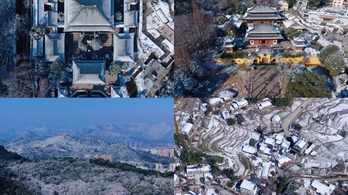 雪后温州景山护国寺