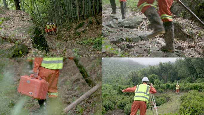 建筑行业人员山里勘察