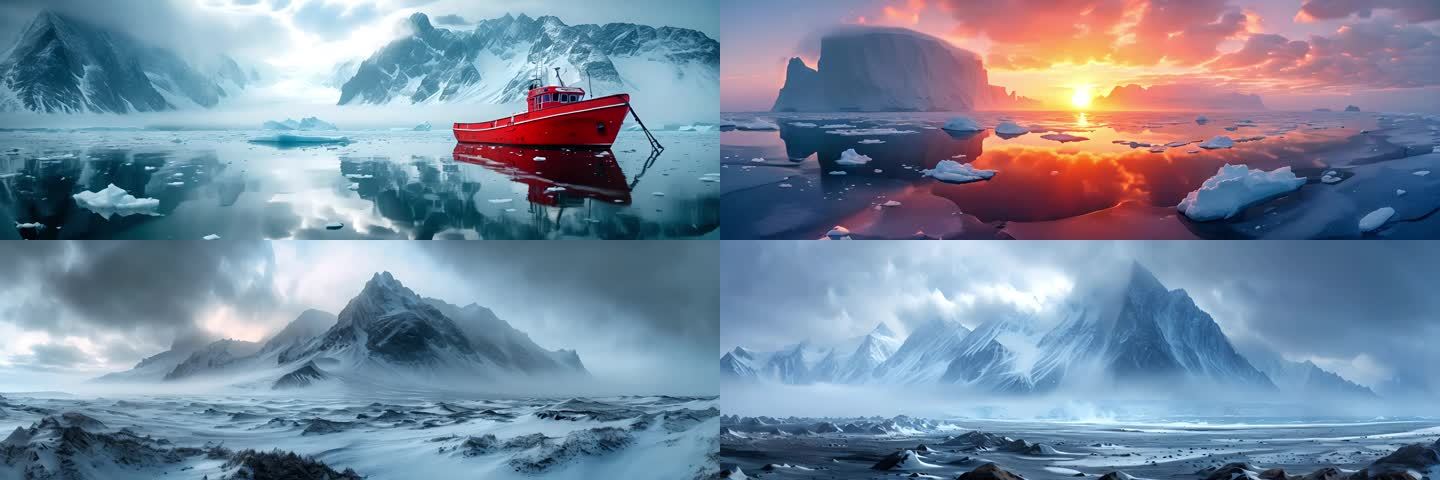 南极冰川 北极 北极冰川 冰天雪地