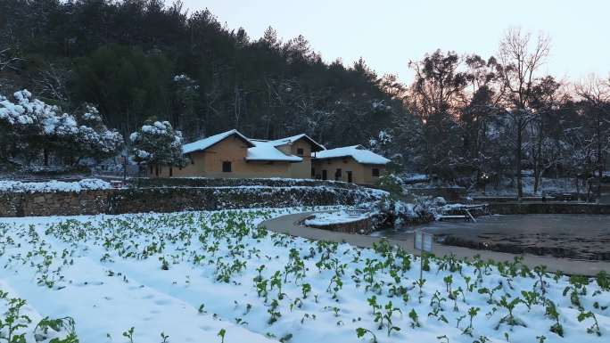 湖南韶山毛泽东故居罕见雪景实拍