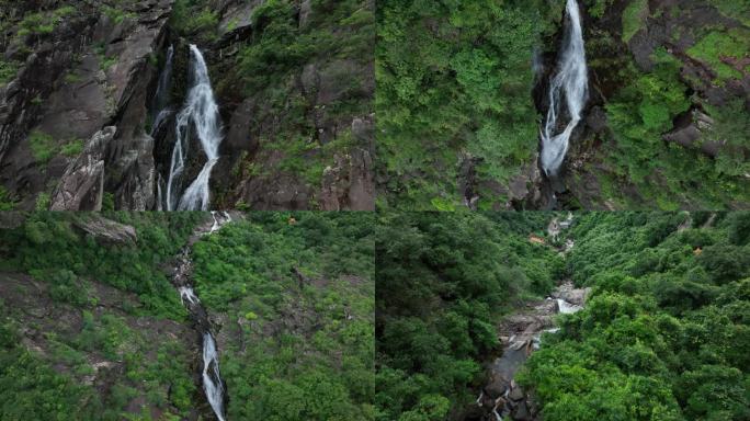 高山瀑布航拍