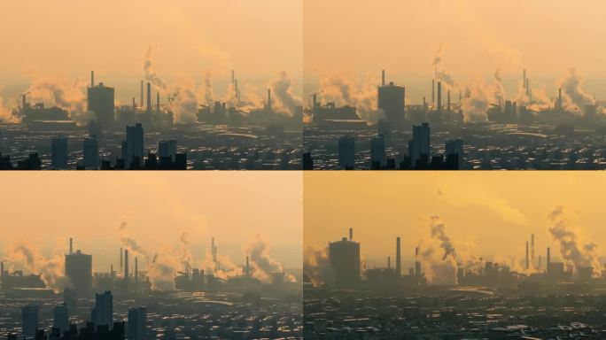 空气污染-环境污染 化工厂烟筒