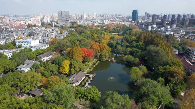 航拍莲花庄公园