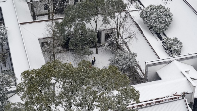 长沙岳麓山岳麓书院冬季通天雪景【精品】