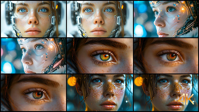 未来科幻女战士 超现实电影 AI人物肖像
