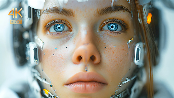 未来科幻女战士 超现实电影 AI人物肖像