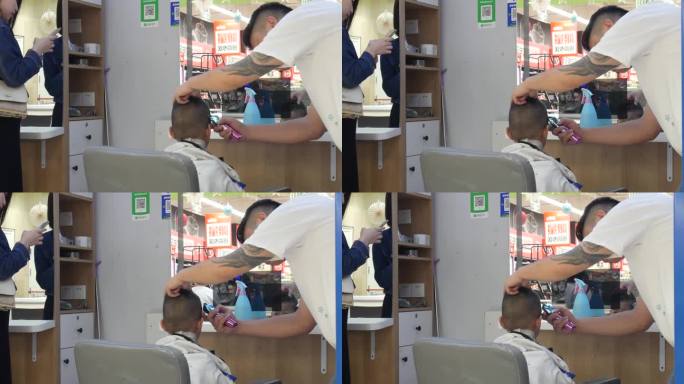 理发店室内拍摄