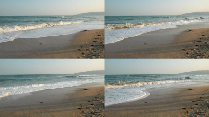 唯美大海海岸线海浪延时拍摄