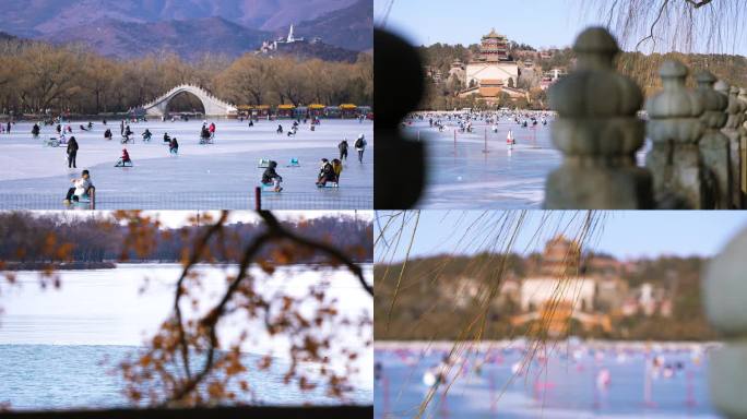 北京颐和园冬日风光