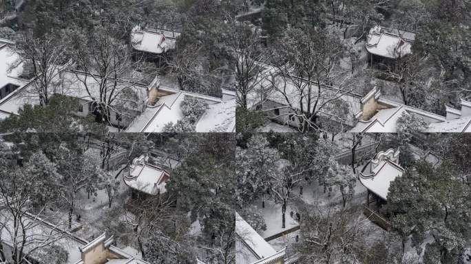 长沙岳麓山岳麓书院冬季通天雪景【精品】