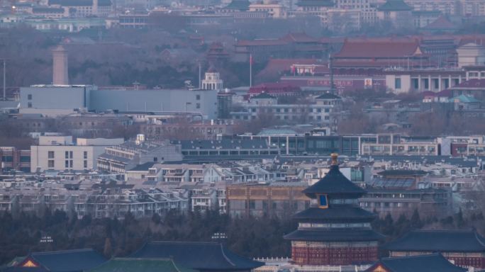 北京天安门天坛日转夜延时摄影6