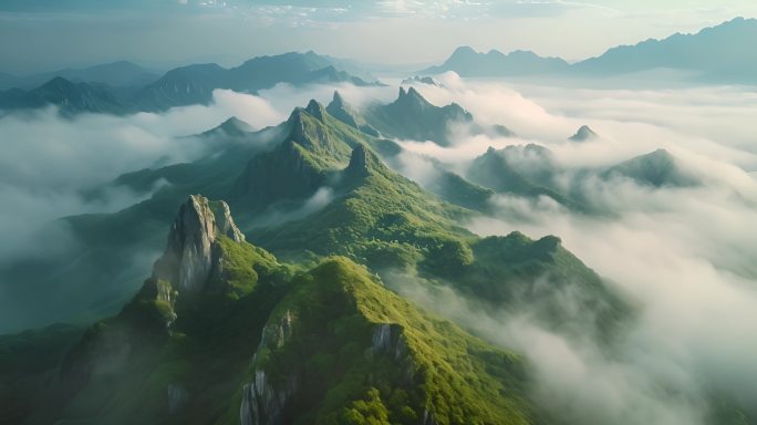 祖国壮丽山河 气势磅礴的风景 壮丽景色