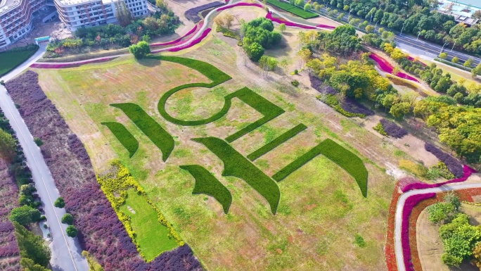 杭州滨江区杭州标志航拍城市风景风光