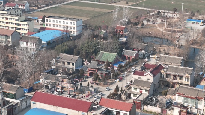 河南商丘睢县承匡城寺承匡古城景区航拍