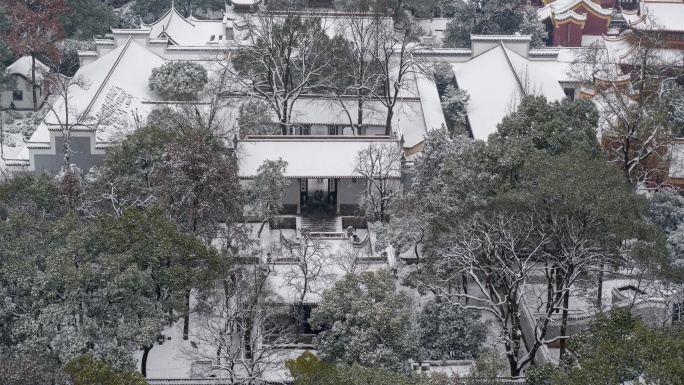 长沙岳麓山岳麓书院冬季通天雪景【精品】