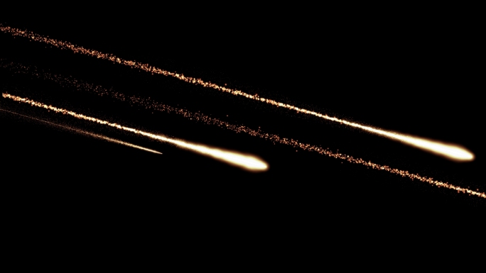 4K流星划过拖尾粒子火花