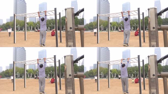 老年人健身天鹅湖