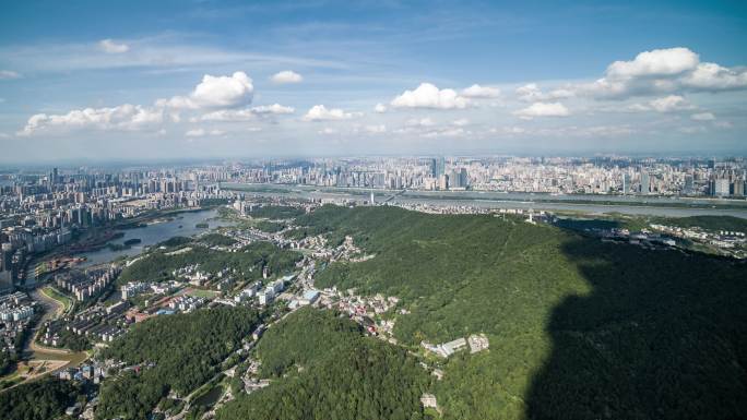 长沙城市航拍岳麓山震撼的长沙全景【精品】