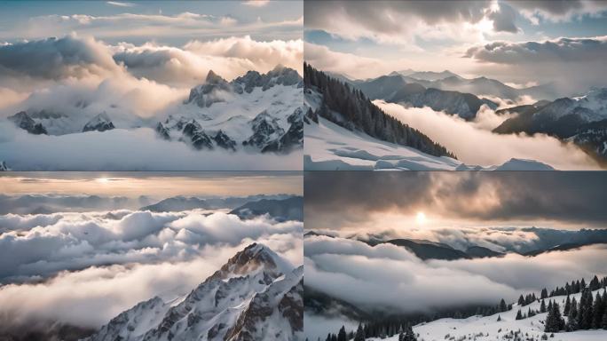 山雪 山 山峰 山脉 高山 大山震撼