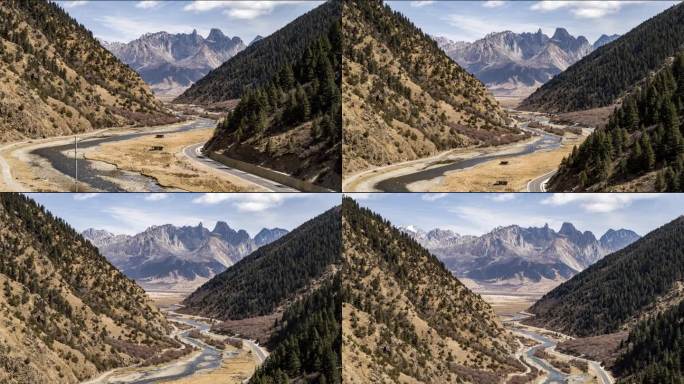 川西措普沟川藏线318河流溪谷【精品】