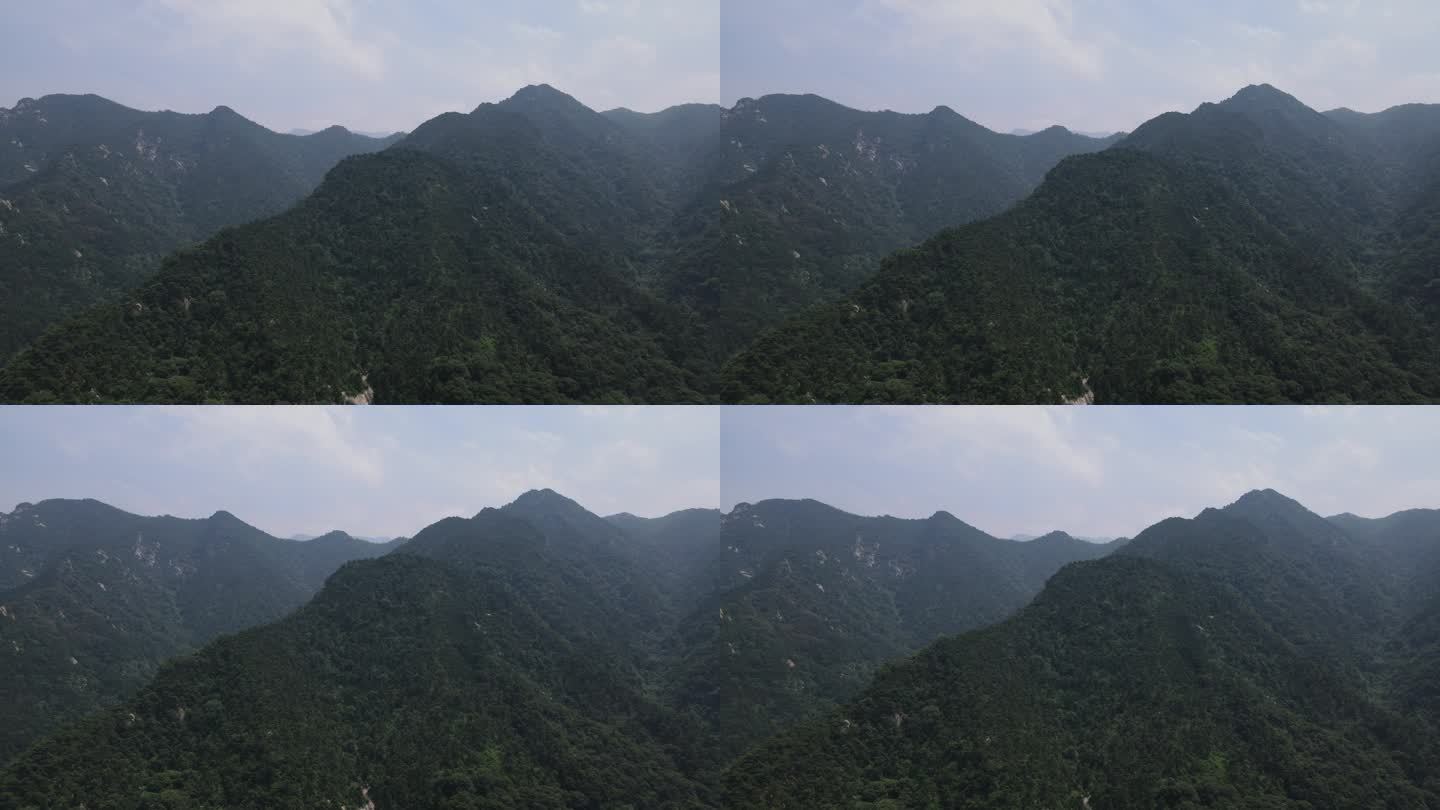泰安玉泉寺山林自然风景航拍实拍