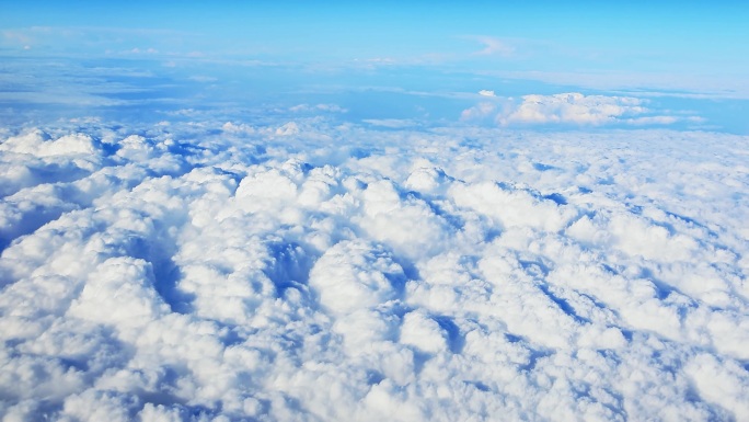 4K万米高空 云海 飞机窗外