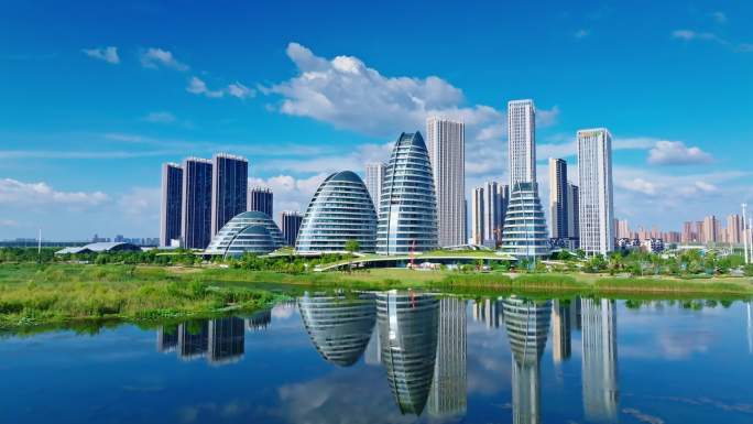 武汉经济技术开发区智慧生态城航拍